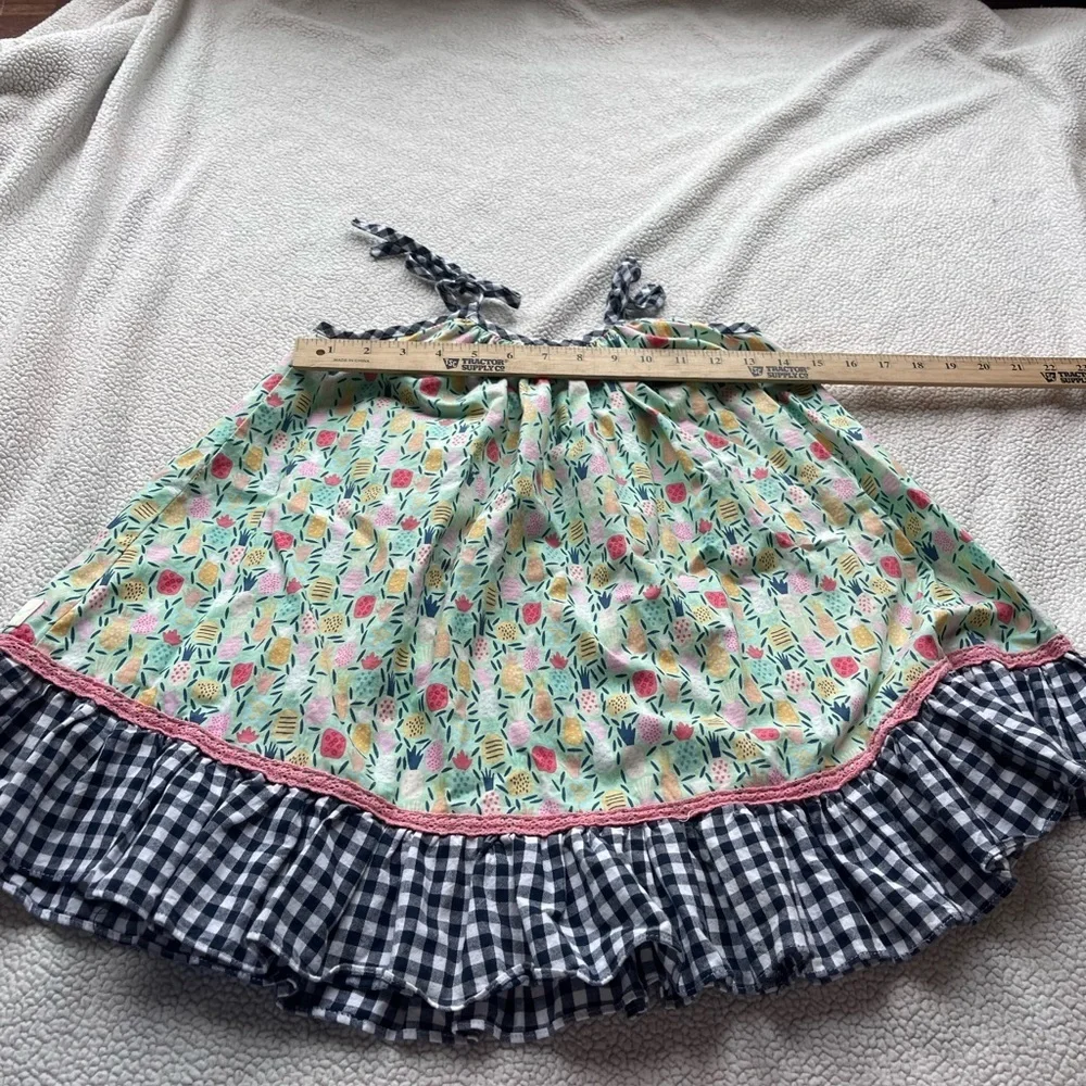 Little Bird pineapple print cotton flowy tie dress